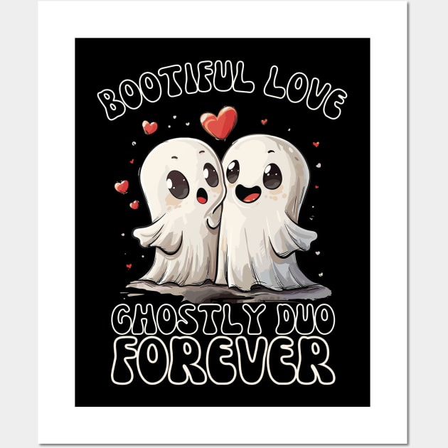 Bootiful Love Ghostly Duo Forever Wall Art by BrushedbyRain